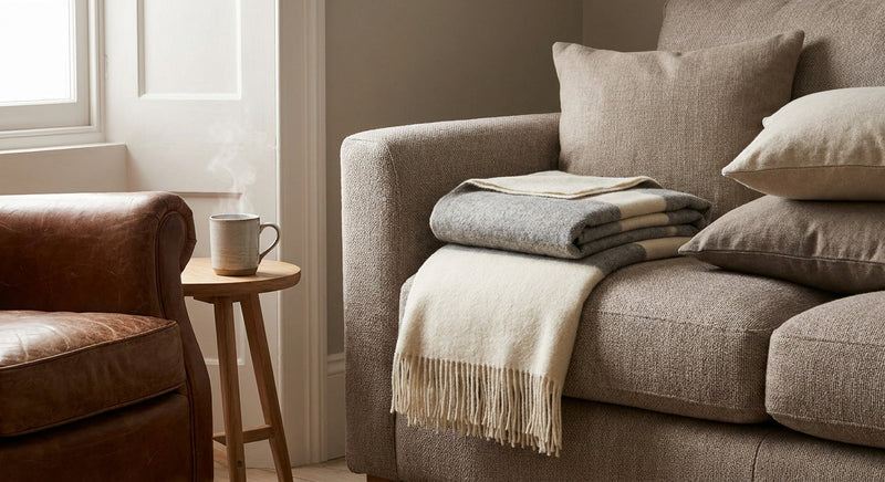 Alpakadecke für die Couch: Gemütlich warm