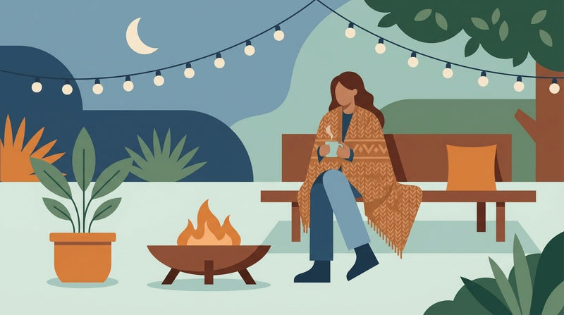 Alpaka-Deckenüberwurf für den Garten: Warm draußen sitzen