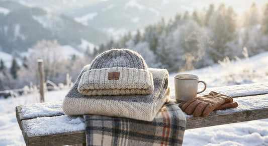 Alpaka-Mütze und Schal im besten Winterset