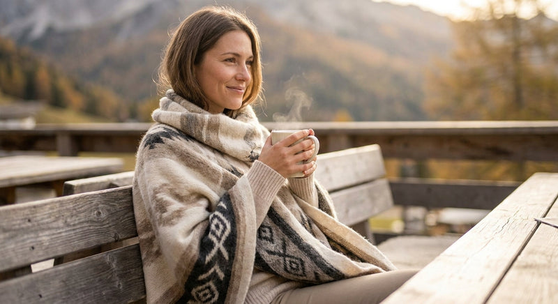 Alpaka-Poncho für Damen: Stilvoll und warm