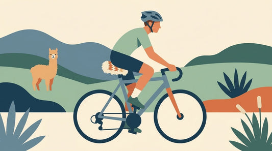 Alpaka-Sitzkissen für Fahrradfahrer