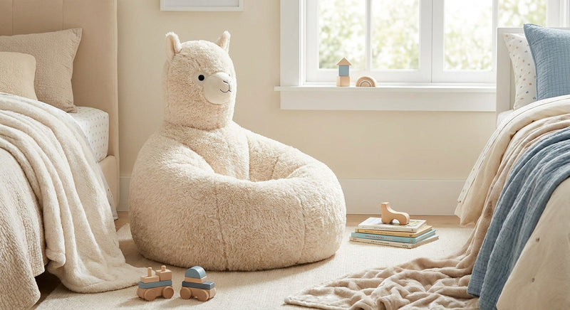 Alpaka-Sitzsack für Kinderzimmer: Kuschelig und praktisch