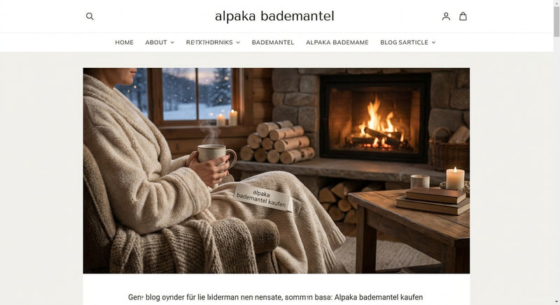 Alpaka-Bademantel für kuschelige Winterabende