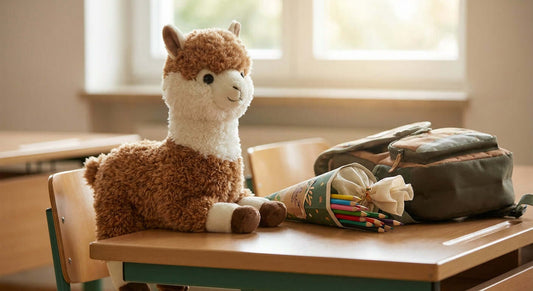 Alpaka-Kuscheltier zur Einschulung
