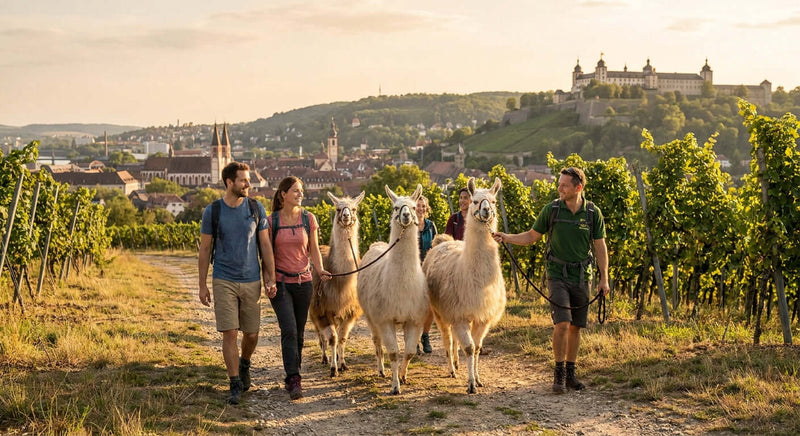 Lama-Wanderung in Würzburg: Alles Wichtige im Überblick