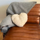 Alpaca Heart Cushion made of Alpaca Wool – Fluffy Heart-Shaped Cuddle Pillow