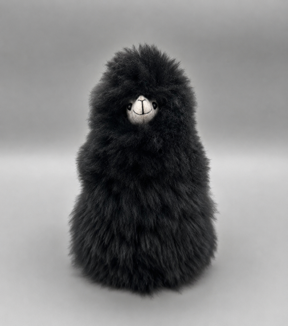 Alpaca Cuddly Toy Baby Alpaca 24 cm – Handmade from Real Alpaca Fur (Brown, Beige)