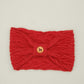 Alpaka Stirnband Damen aus 100% Babyalpaka mit Knotendetail in Rot, ideal für kalte Tage - alpaka stirnband kaufen.
