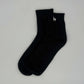 Bio Alpaka Socken in Schwarz, halbhoch, aus Alpakawolle für optimale Wärme und Komfort.