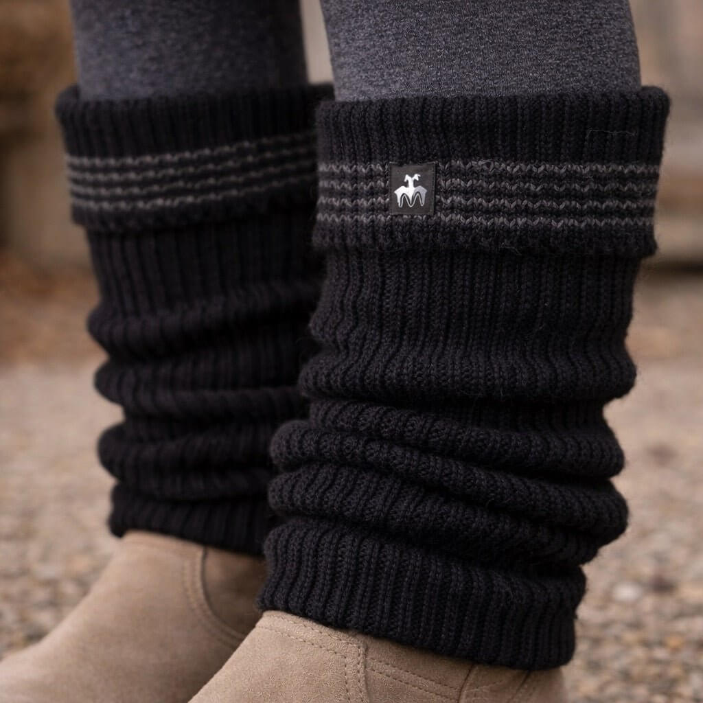 Soft Alpaca Leg Warmers made of 100% Baby Alpaca Wool (White, Grey, Black, Brown)