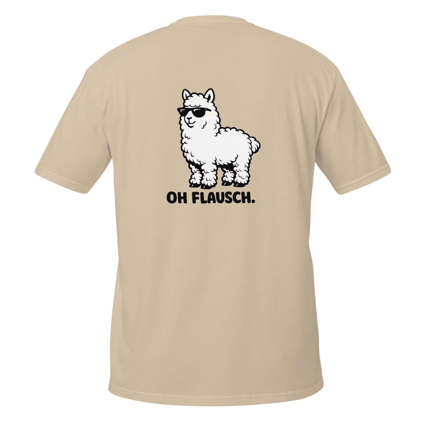 Lustiges Alpaka T-Shirt "Oh Flausch." mit Alpaka Grafik und minimalistischen Design für Alpaka Fans.