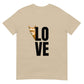 Tiermotiv T-Shirt mit Alpaka Franzl und dem Wort "Love" – romantisches und verspieltes Design.