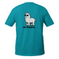 Lustiges Alpaka T-Shirt mit witzigem Alpaka-Print und Spruch "OH FLAUSCH." auf dem Rücken