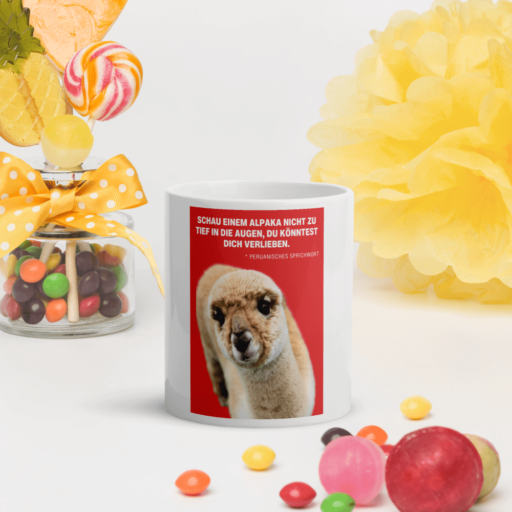 Cute Alpaca Mug "Don't look an alpaca too deeply in the eyes"